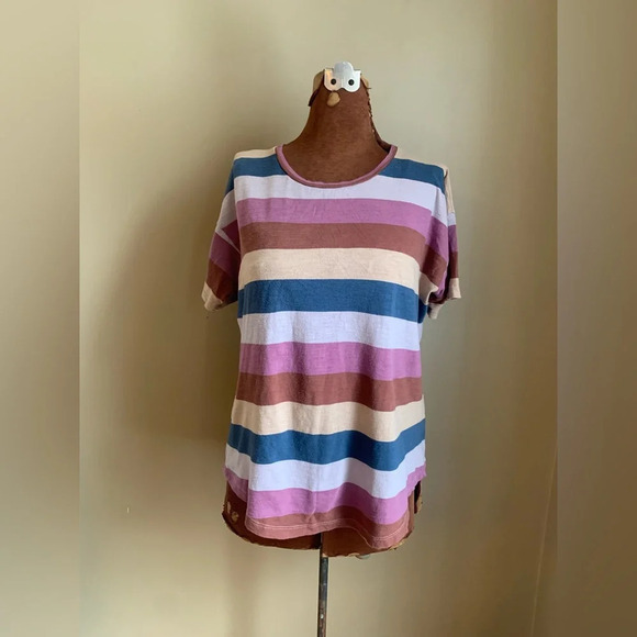 Madewell fitted t shirt, striped top - Picture 1 of 7